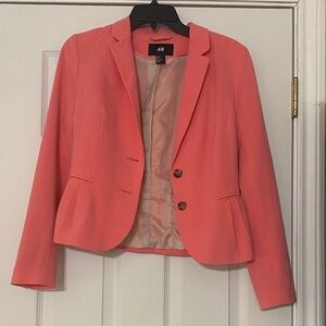 H&M Women's Vibrant Coral Suit Jacket